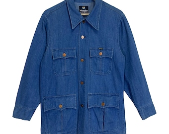 Pick!! Vintage 80s Wrangler Jeans Jacket Wrangler Chore Button Jacket 80s Wrangler Chore Size M