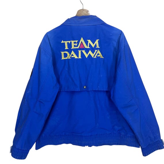 Pick!! Vintage 90s Team Daiwa Fishing Equipment Big Logo Zipper 