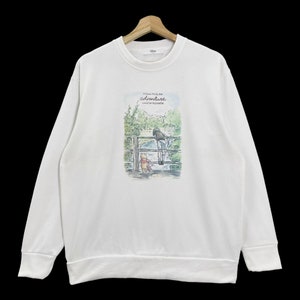 Pick!! Winnie The Pooh Crewneck Sweatshirt Winnie Pooh Sweater Winnie Pooh Big Logo Printed Crewneck Sweatshirt Size M
