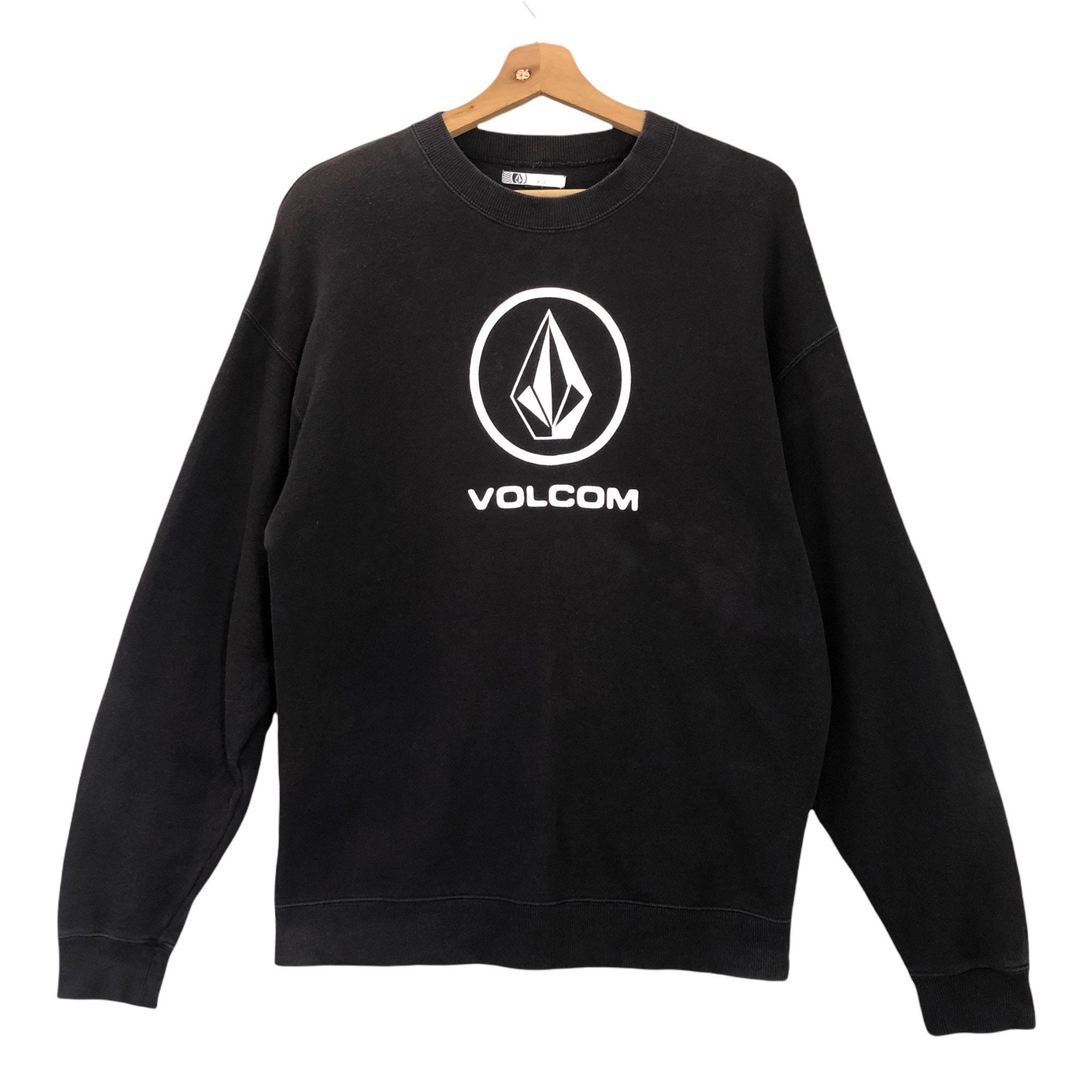 KIES Vintage jaren 90 Volcom sweatshirt met ronde hals Volcom trui Volcom trui met groot logo ronde hals maat M Etsy Nederland