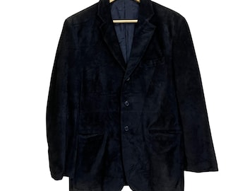 RARE!! Yohji Yamamoto AAR Suede Leather Coat  Yohji Yamamoto Suede Leather Blazer Yohji Yamamoto AAR Signed Suede Leather Blazer Size M