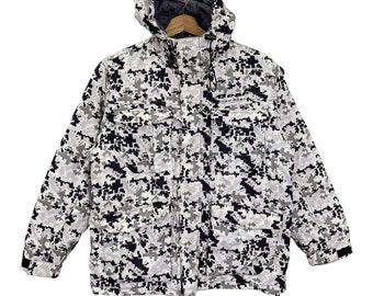 PICK!! Vintage 90s Bear Surfboards Wear Camo Zipper Hoodies Jacket Bear Surf Jacket Bear Surf Snowboards Camo Jacket Size S