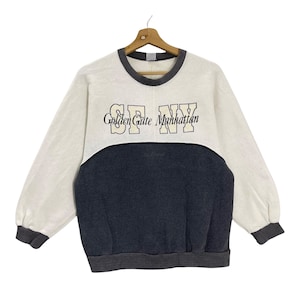 Pick!! Vintage 90’s Asics Golden Gate Manhattan Crewneck Sweatshirt Asics Sweater Asics Golden Gate Manhattan Big Logo Sweatshirt Size M