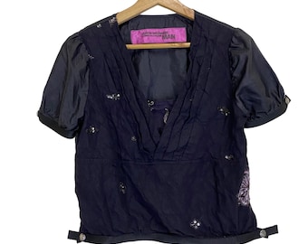 COMME des GARÇONS Junya Watanabe Shortsleeve Women Japanese Fashion Designer Shirt Size Small