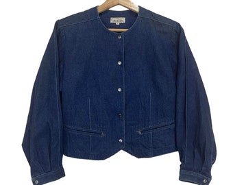 Pick!! Vintage GOMA Snap Button Cropped Denim Jacket Size S