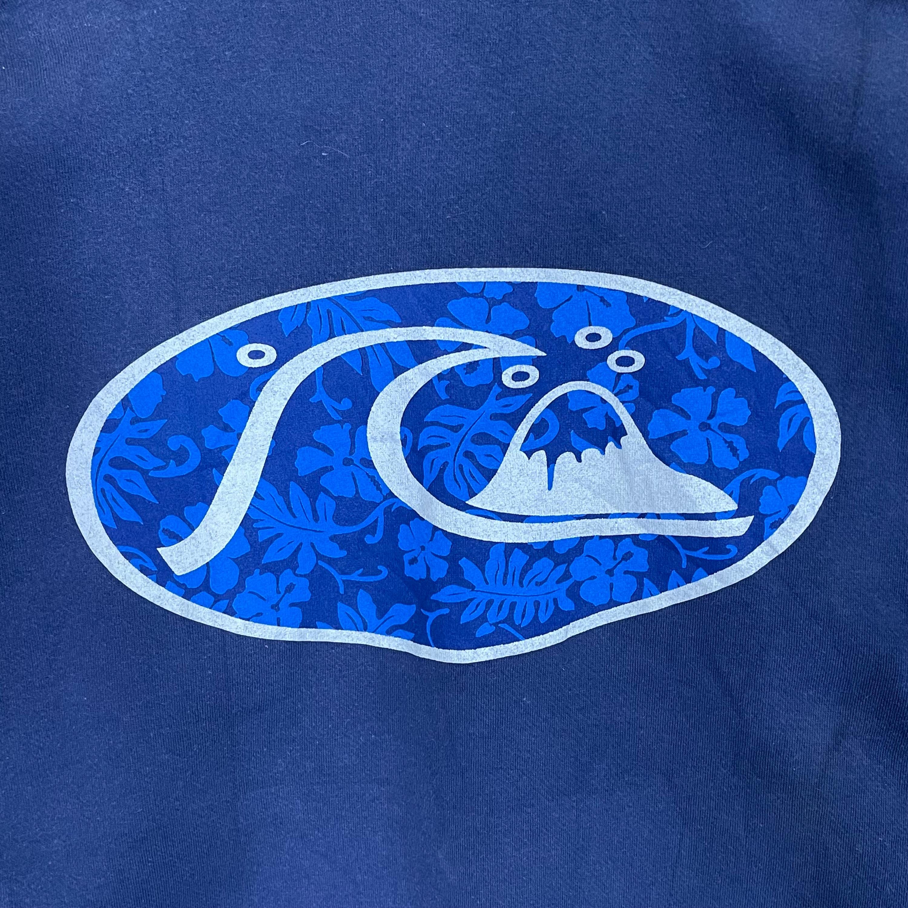 FADED!! Vintage 90s Quiksilver Big Logo Crewneck Sweatshirt 