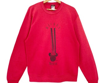 Pick!! Vintage 90s Mickey Mouse Crewneck Sweatshirt Mickey Sweater Mickey Mouse Big Logo Printed Pullover Crewneck Sweatshirt Size M