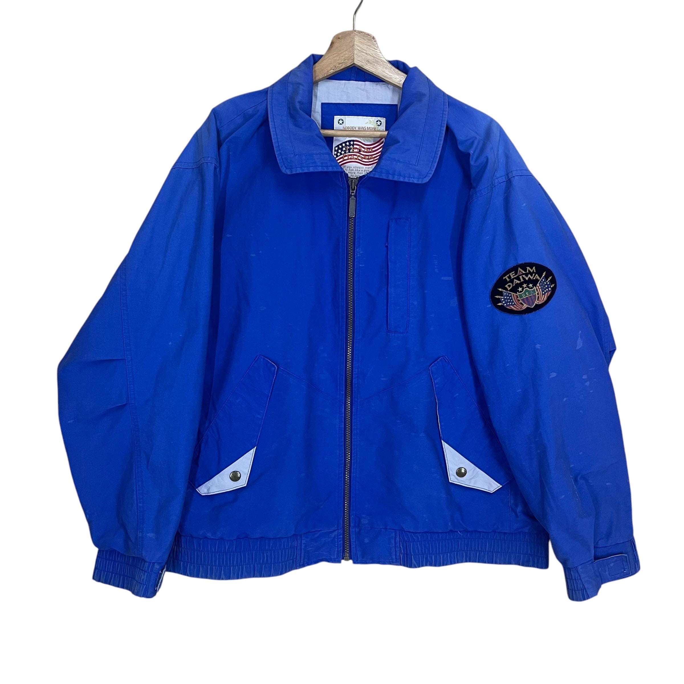 Pick!! Vintage 90s Team Daiwa Fishing Equipment Big Logo Zipper