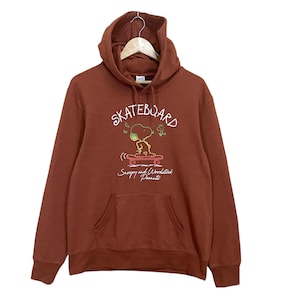 Pick!! Snoopy Big Logo Crewneck Hoodie Snoopy Sweater Snoopy Big Logo Printed Pullover Hoodie Size M