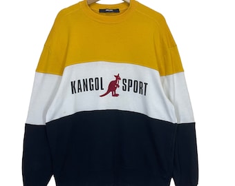 Pick!! Vintage Kangol Sports Crewneck Sweatshirt Kangol Sweater Kangol Sports Embroidered Big Logo Crewneck Sweatshirt Size L