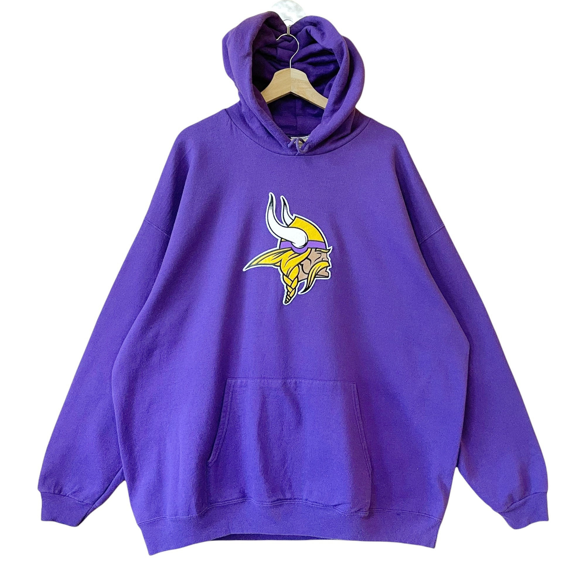 トップス 90s NFL MINNESOTA VIKINGS SWEAT Vintage 90s Minnesota Vikings NFL Rugby Purple Sweatshirt