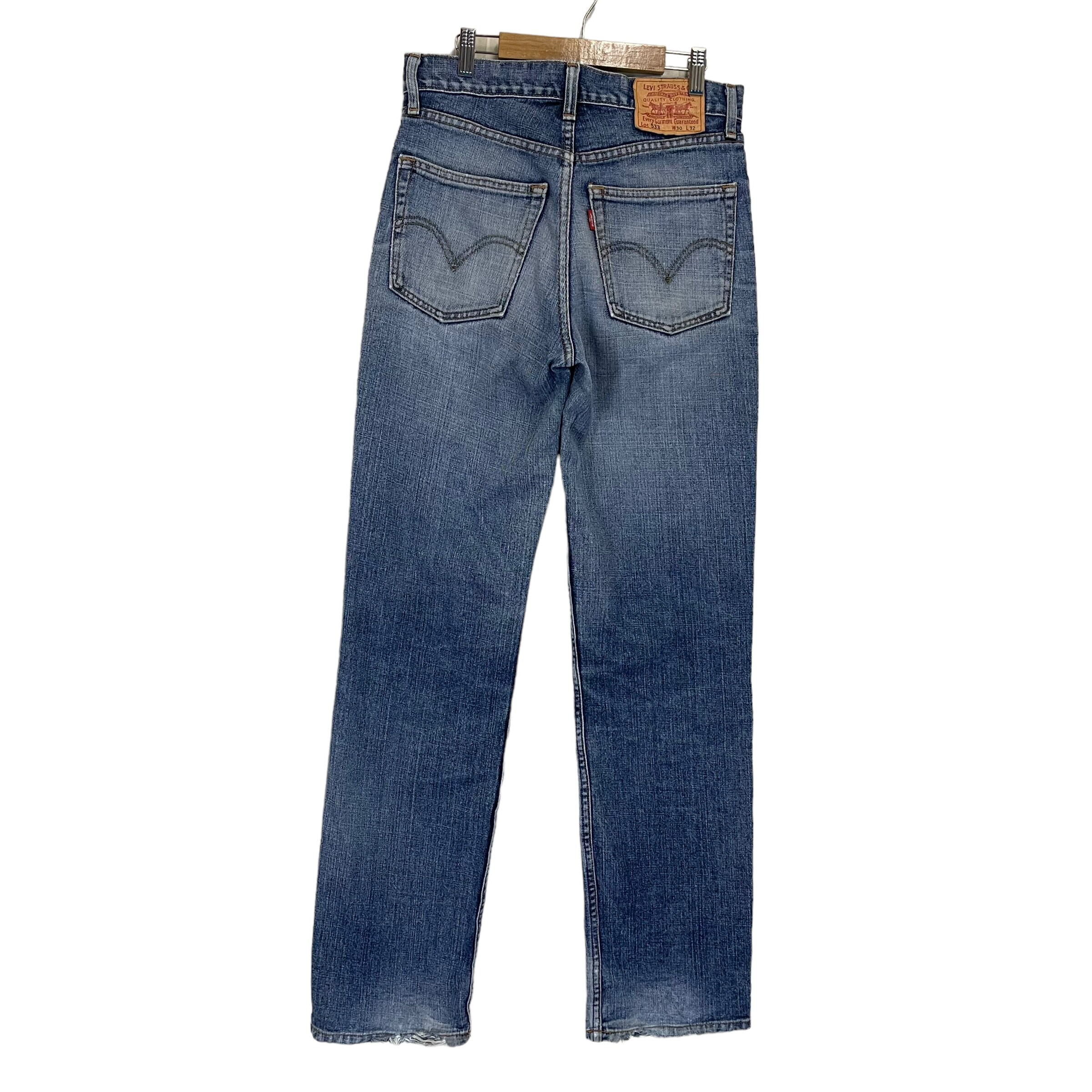 PICK!! Levi's 533 Faded Blue Slim Fit Jeans Levi's Distressed