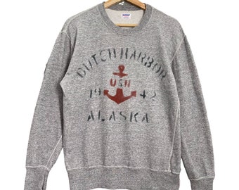 Choisissez !! vintage des années 90 Dutch Harbor Alaska ras du cou sweat-shirt Dutch Harbor Alaska gros logo taille S