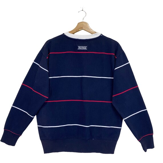 PICK!! Vintage 90s Fila Stripe Crewneck Sweatshir… - image 6