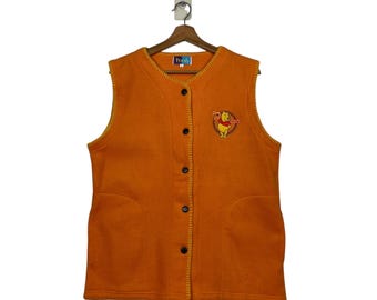 Vintage 90s Winnie The Pooh Button Vest Winnie The Pooh Vest Winnie The Pooh Small Logo Fleece Vest Size M