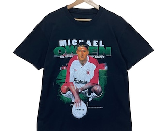 Pick!! Vintage Micheal Owen Big Logo Tee Micheal James Owen Big Logo Tee Size Small