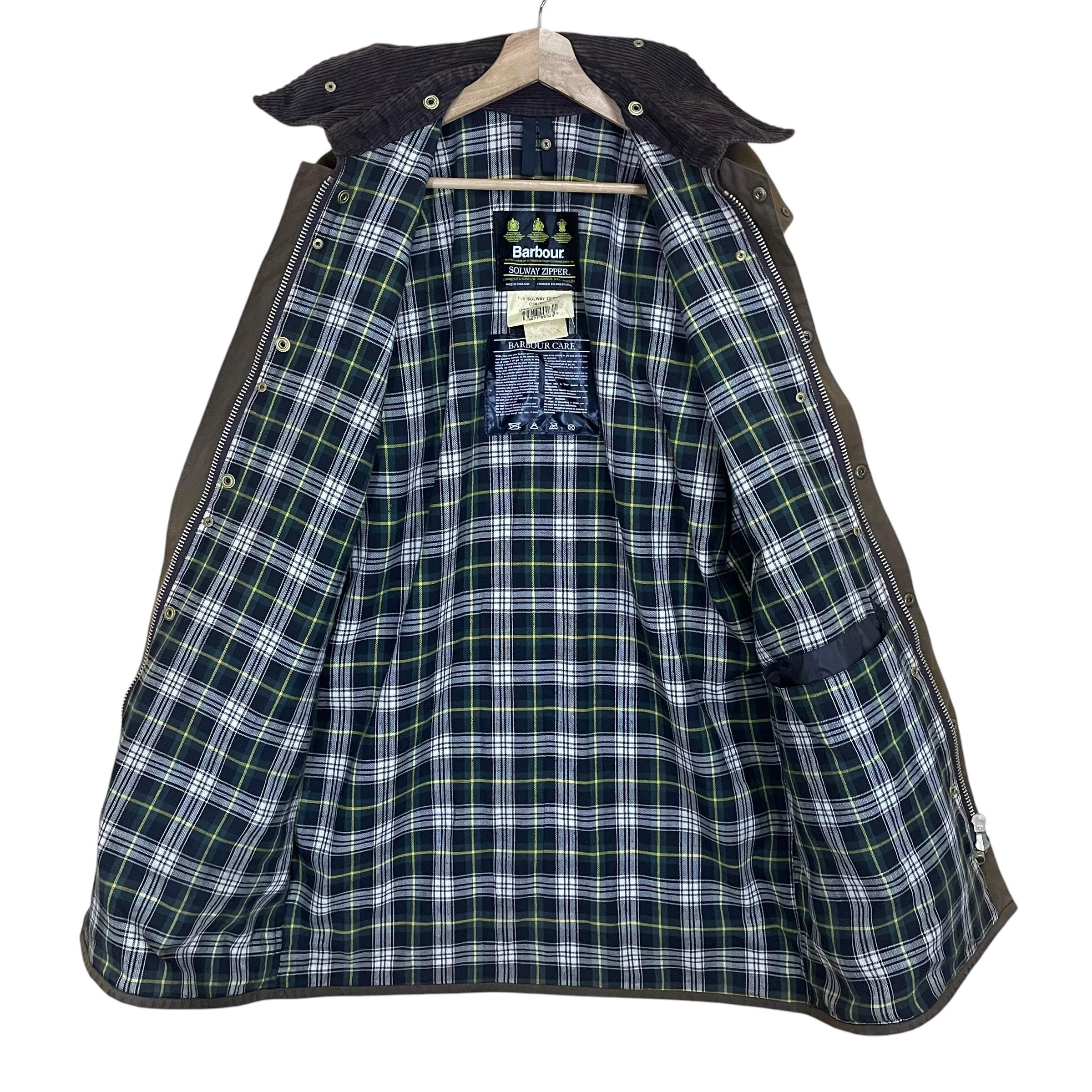 ICONIC!! Vintage 90s Barbour Solway Zipper Wax Jacket