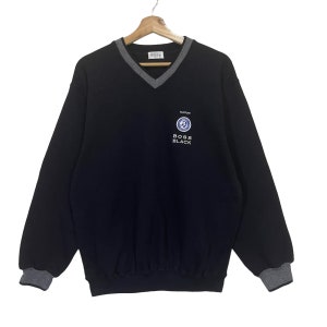 Vintage 90's Suntory Boss Coffee Crewneck Sweatshirt Suntory Boss Coffee Sweater Suntory Boss Coffee Small Logo V-Neck Sweatshirt Size M