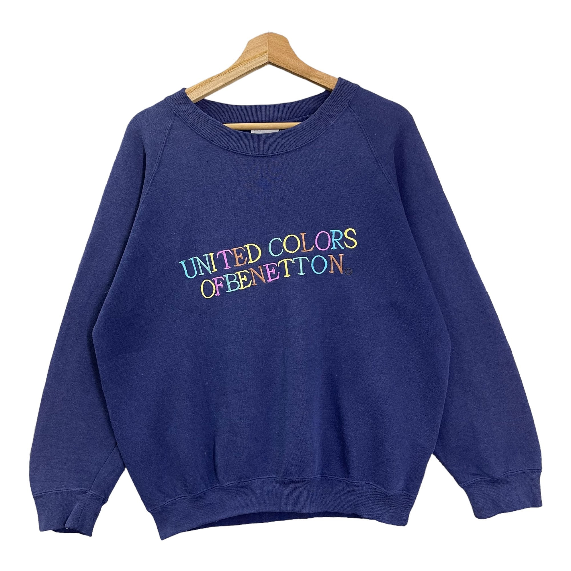 Sudadera de cuello redondo con estampado multicolor de Benetton