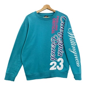PICK!! Vintage 90s California Beach Crewneck Sweatshirt California Beach Sweater California Beach Sweatshirt Size M