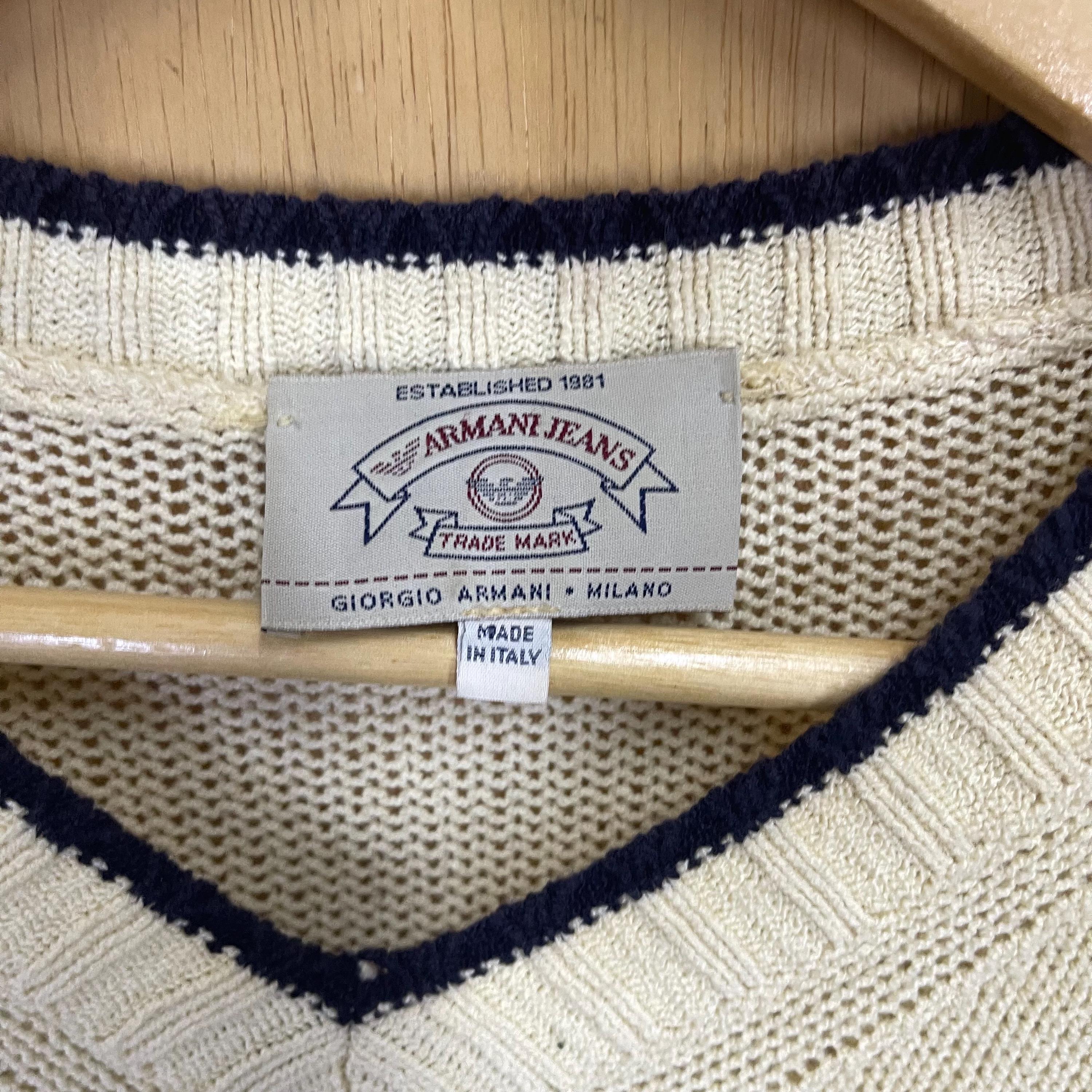 Pick!! Vintage 90s Armani Jeans by Giorgio Armani Vneck Knit 