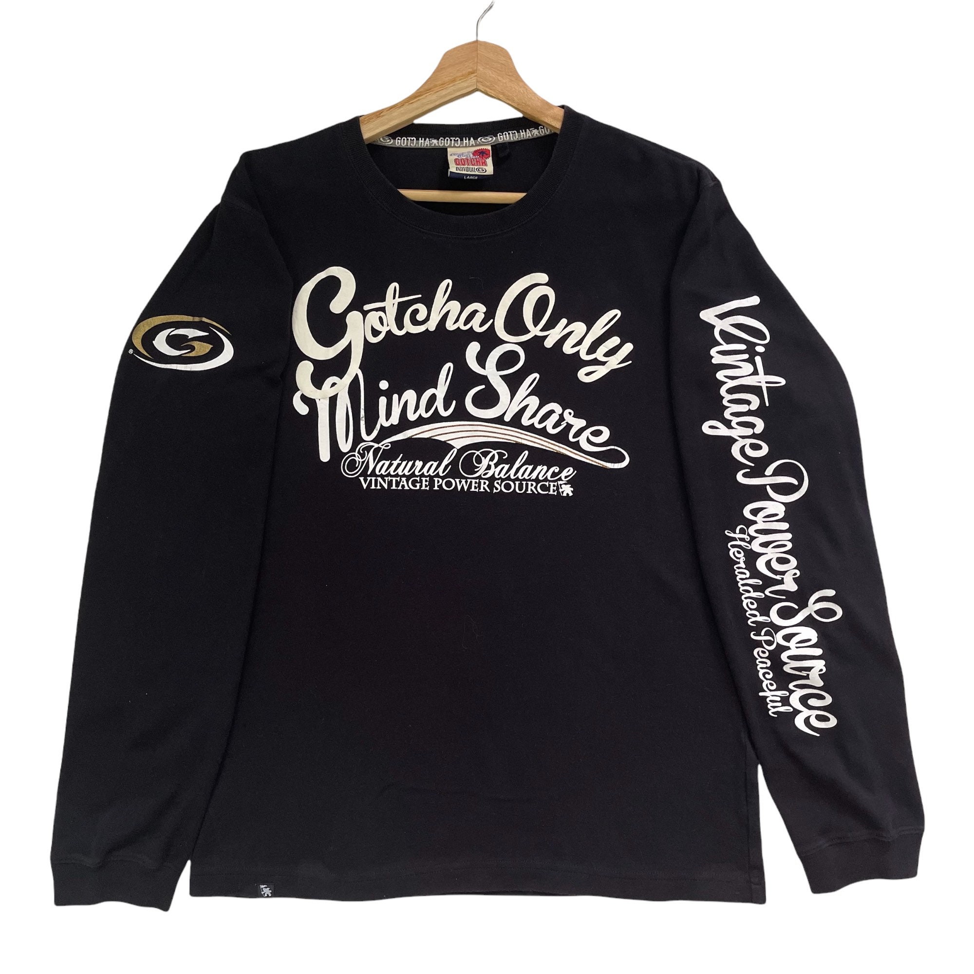Pick!! Vintage 90s Gotcha Only Mind Share Crewneck Sweatshirt 