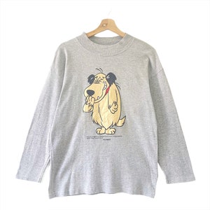 Pick!! Vintage 90s Wacky Races Cartoon by Hanna Barbera Dastardly & Muttley Dog Character Crewneck Sweatshirt Pullover Jumper Size M