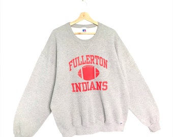 Wählen Sie!! Vintage 90er Jahre California State University Fullerton Crewneck Sweatshirt Fullerton Indians Pullover Fullerton Indians Big Logo Sweatshirt