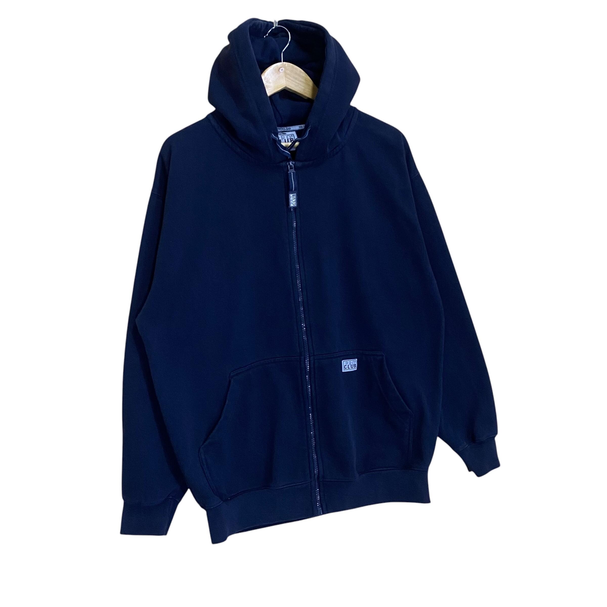 PICK!! Vintage 90's Pro Club Plain Zipper Hoodie Pro Club Plain