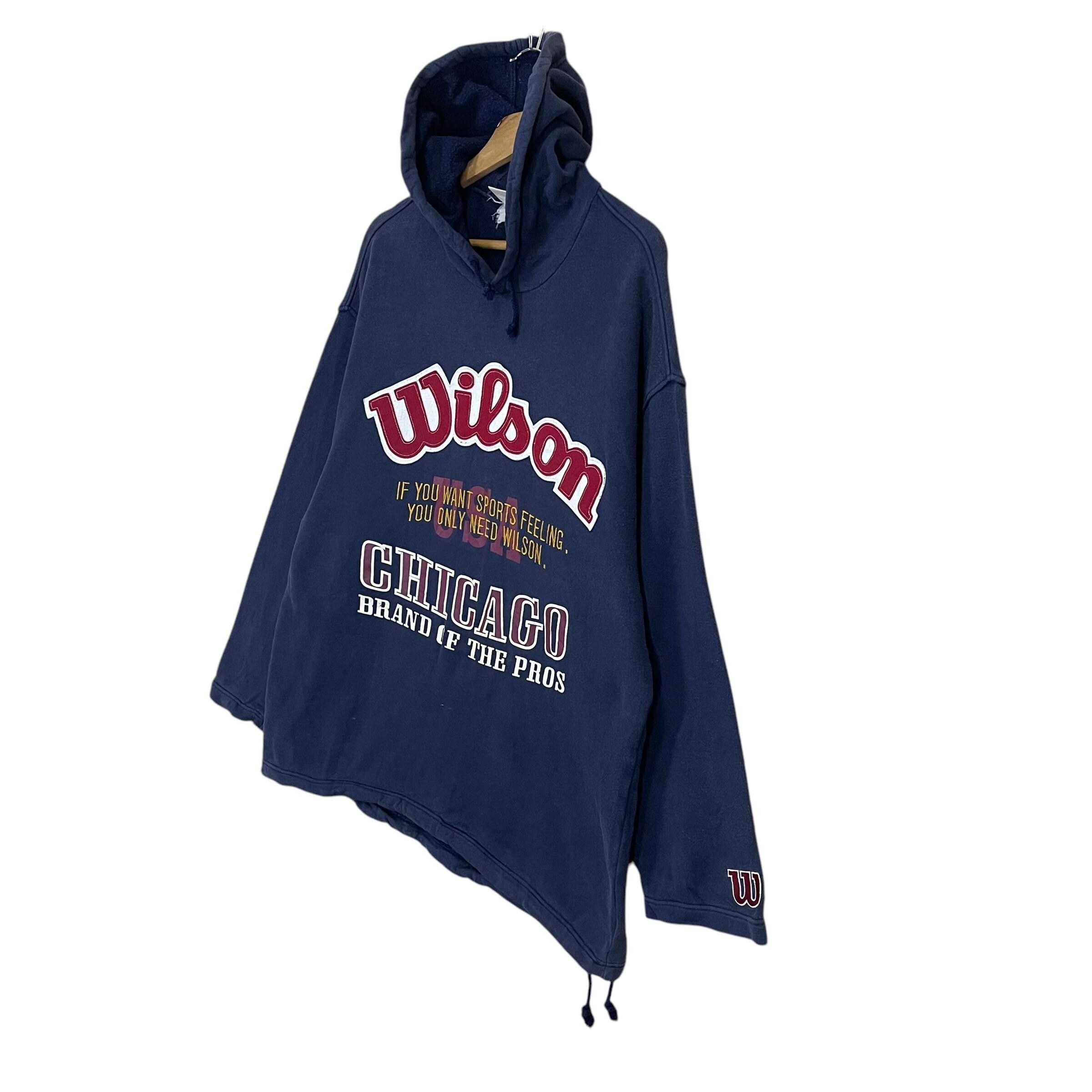 Vintage 90s Wilson Big Logo Pullover Hoodie Wilson Sweater Wilson