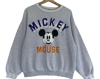 Pick!! Vintage 90s Mickey Mouse Crewneck Sweatshirt Mickey Sweater Mickey Mouse Printed Big Logo Pullover Crewneck Sweatshirt Size M