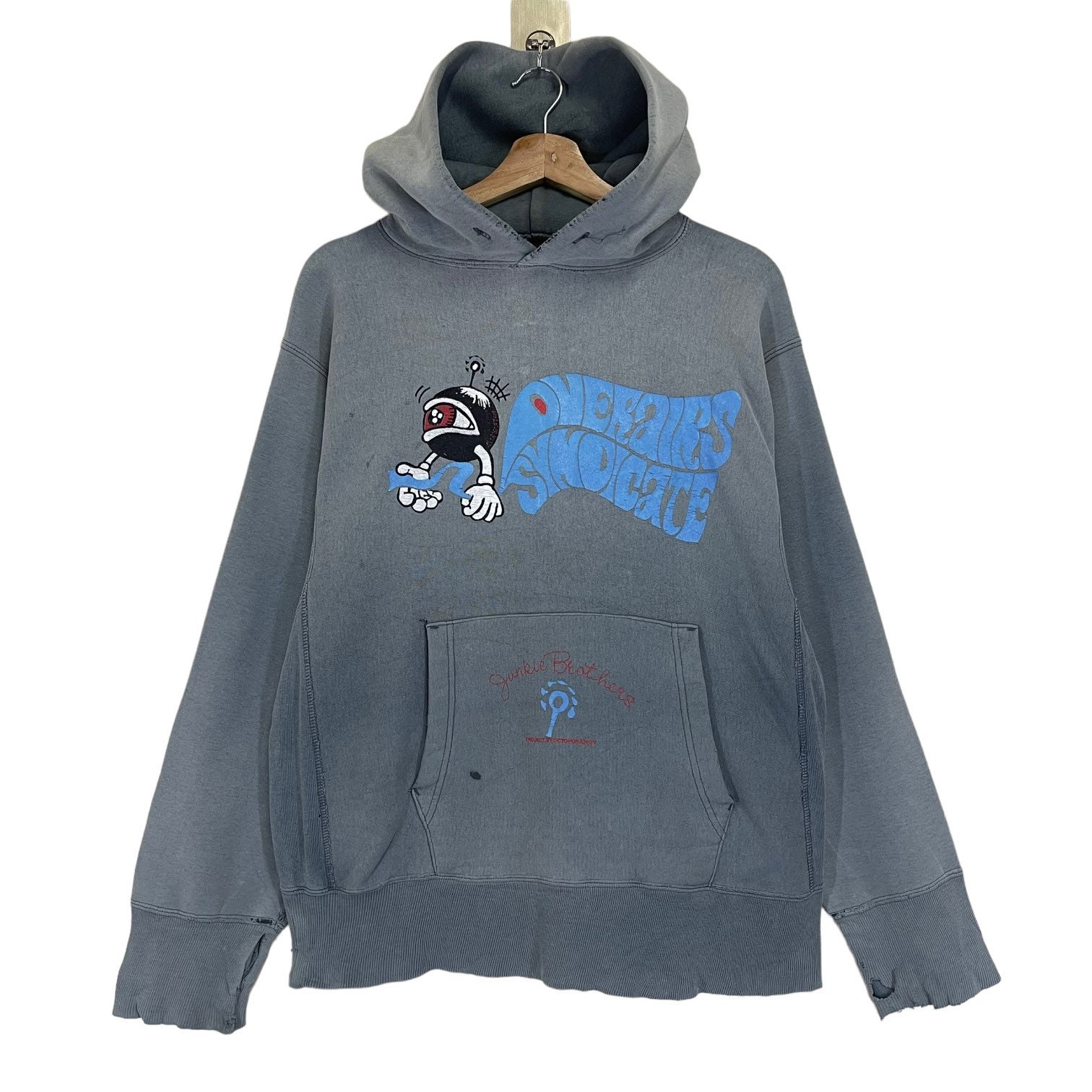 Rare!! Vintage 90's OCTOPUS ARMY Crewneck Hoodies Octopus Army