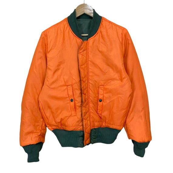別注ALPHA INDUSTRIES URiD MA-1 COACHJACKET Alpha Industries MA-1 Flyer Zip Up Reversible Orange Bomber