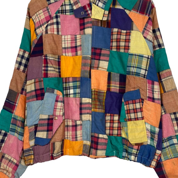 Pick!! Vintage Patchwork Multicolour Jacket Size L - image 4