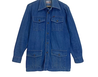BITTE BEACHTEN!! Vintage 90er Jahre Edwin Shirt Jeans Edwin Jeans Langarm Größe M