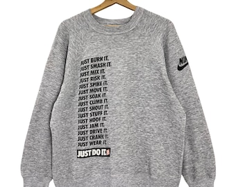 Pick!!Vintage 90s Nike Rayon Crewneck Sweatshirt Nike Sweater Nike Big Logo Crewneck Sweatshirt Size L