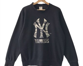 WYBIERZ!! Bluza z okrągłym dekoltem w stylu vintage New York Yankess Sweter New York Yankess Bluza z okrągłym dekoltem i dużym logo New York Yankess