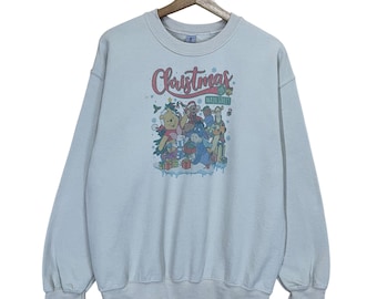 Kies!! Pooh Iejoor Knorretje sweater met ronde hals Winnie Pooh trui Winnie Pooh Iejoor Knorretje groot logo sweatshirt maat M