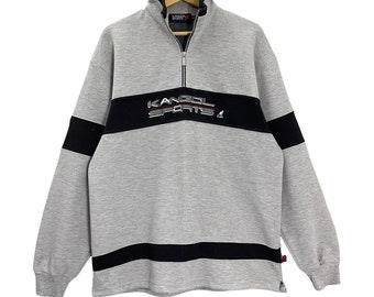 Pick!! Vintage Kangol Sports Halfzip Sweatshirt Kangol Sweater Kangol Sports Printed Big Logo Crewneck Sweatshirt Size L