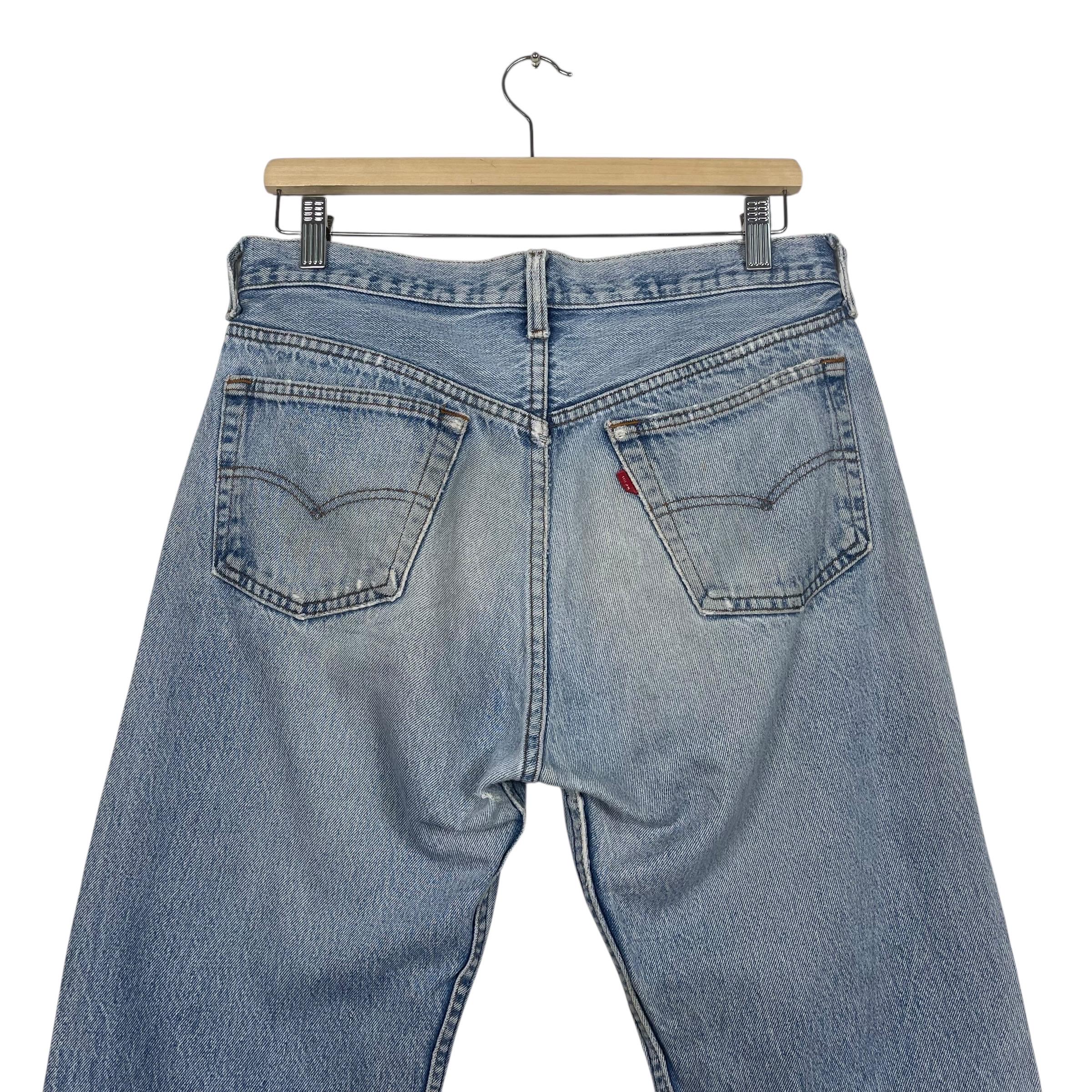 Vintage 80s Levis 501 Big E Non Selvedge Button Fly Distressed