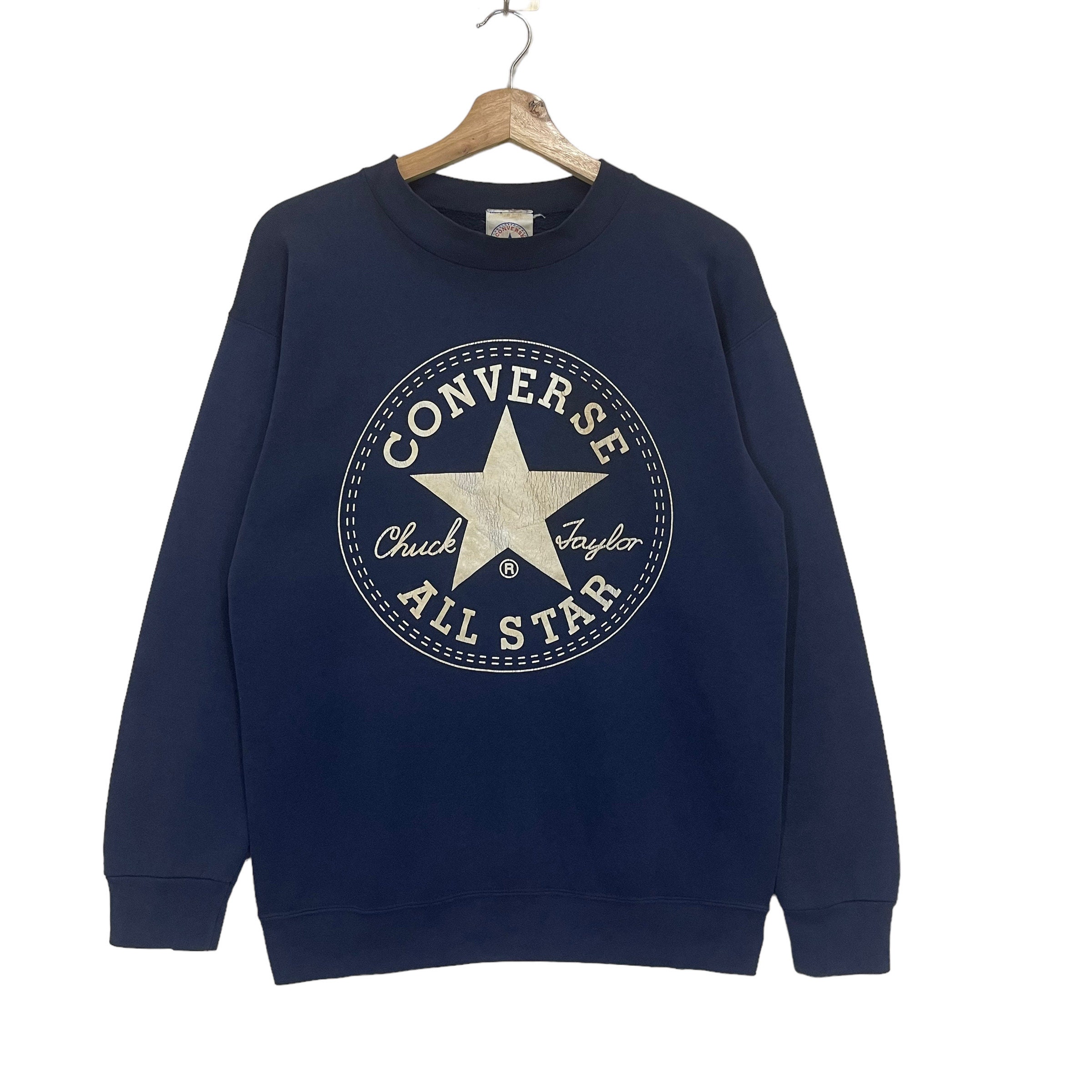 Pick Vintage 90s Converse Crewneck Sweatshirt Converse Sweater Converse Big Logo Crewneck Sweatshirt Size M