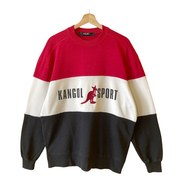 Pick!! Vintage Kangol Sports Crewneck Sweatshirt Kangol Sweater Kangol Sports Embroidered Big Logo Crewneck Sweatshirt Size L