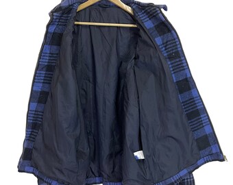 Pick!! Vintage 90s Oshkosh B'gosh Blue Checkered Plaid Wool Jacket