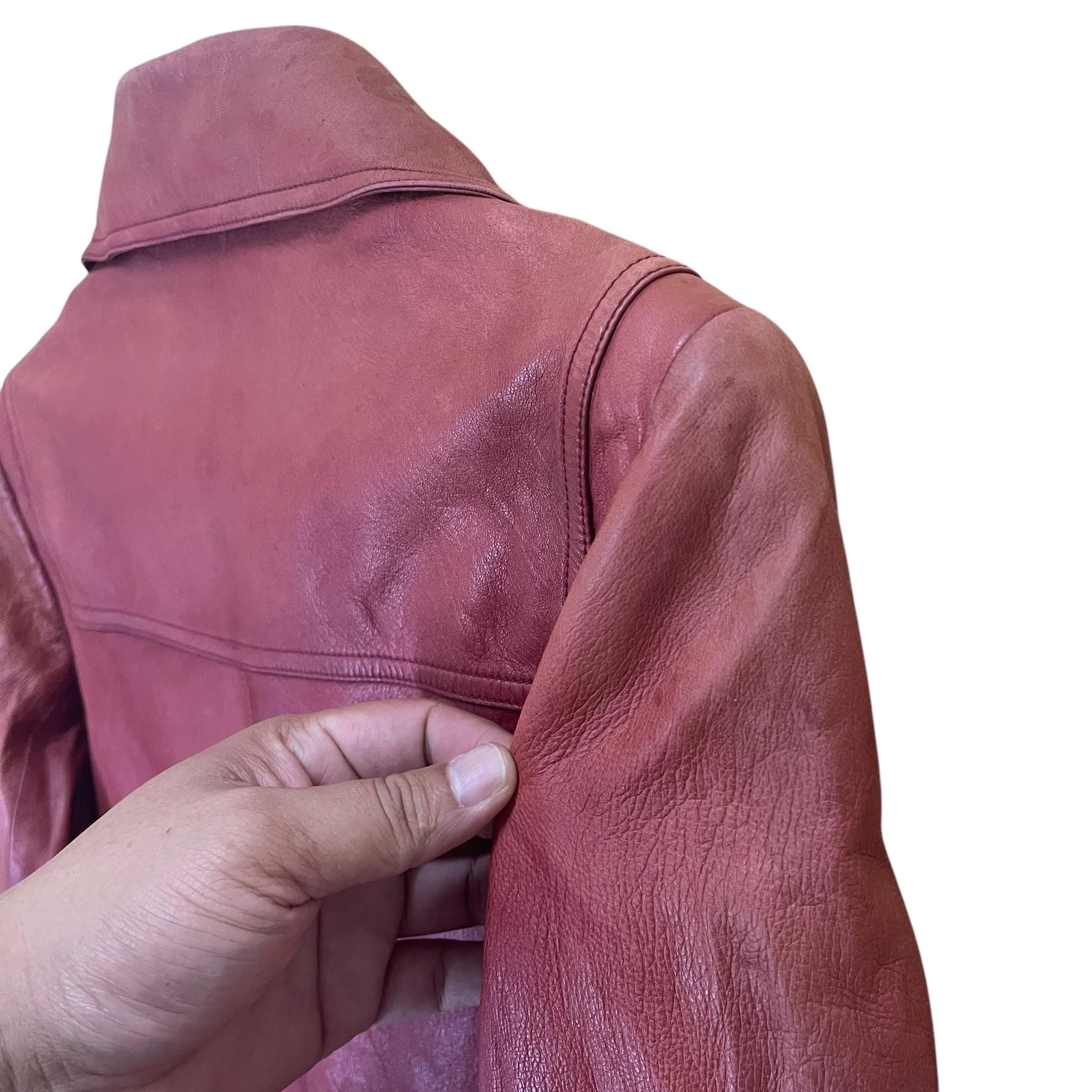 ジャケット・アウター vintage 80s made in italy GUCCI jkt dl Vintage 1980s Gucci Jacket Tangerine Orange Wool and Cashmere Made