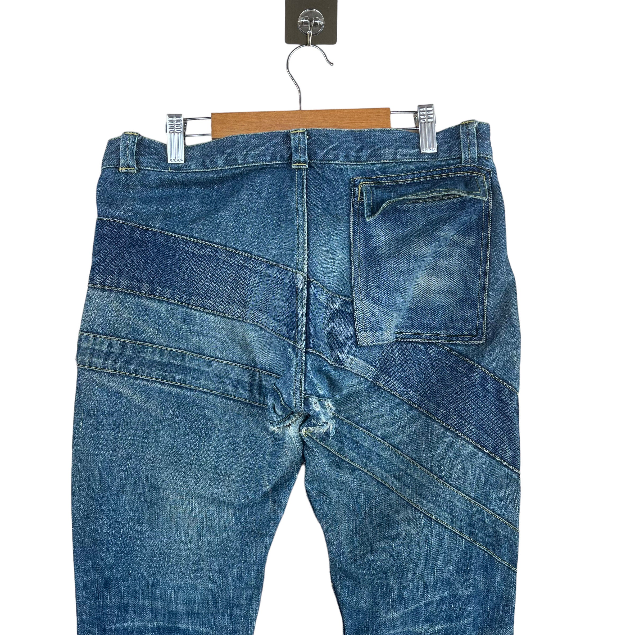 Undercover Patchwork Bootcut Denim Undercover Faded Blue