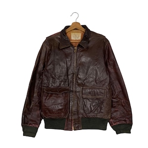 70s A2 Type Leather Jacket - Etsy