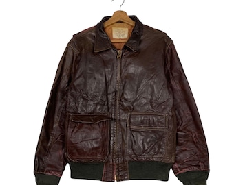 Vintage 1960's/70's SCHOTT Leather G1 Style Bomber Jacket / I-S