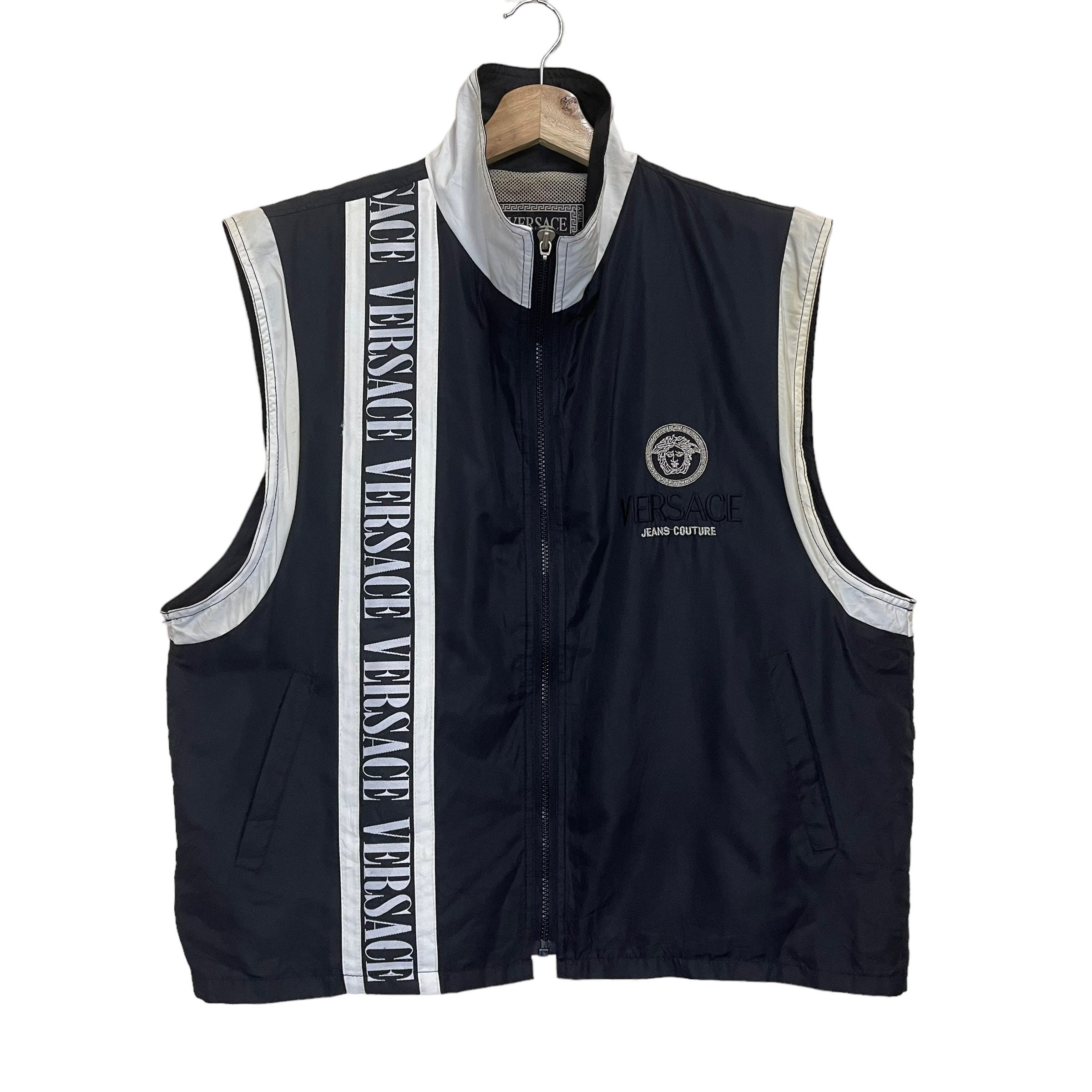 PICK Vintage 90s Versace Jean Couture Made in Italy Zipper Vest 