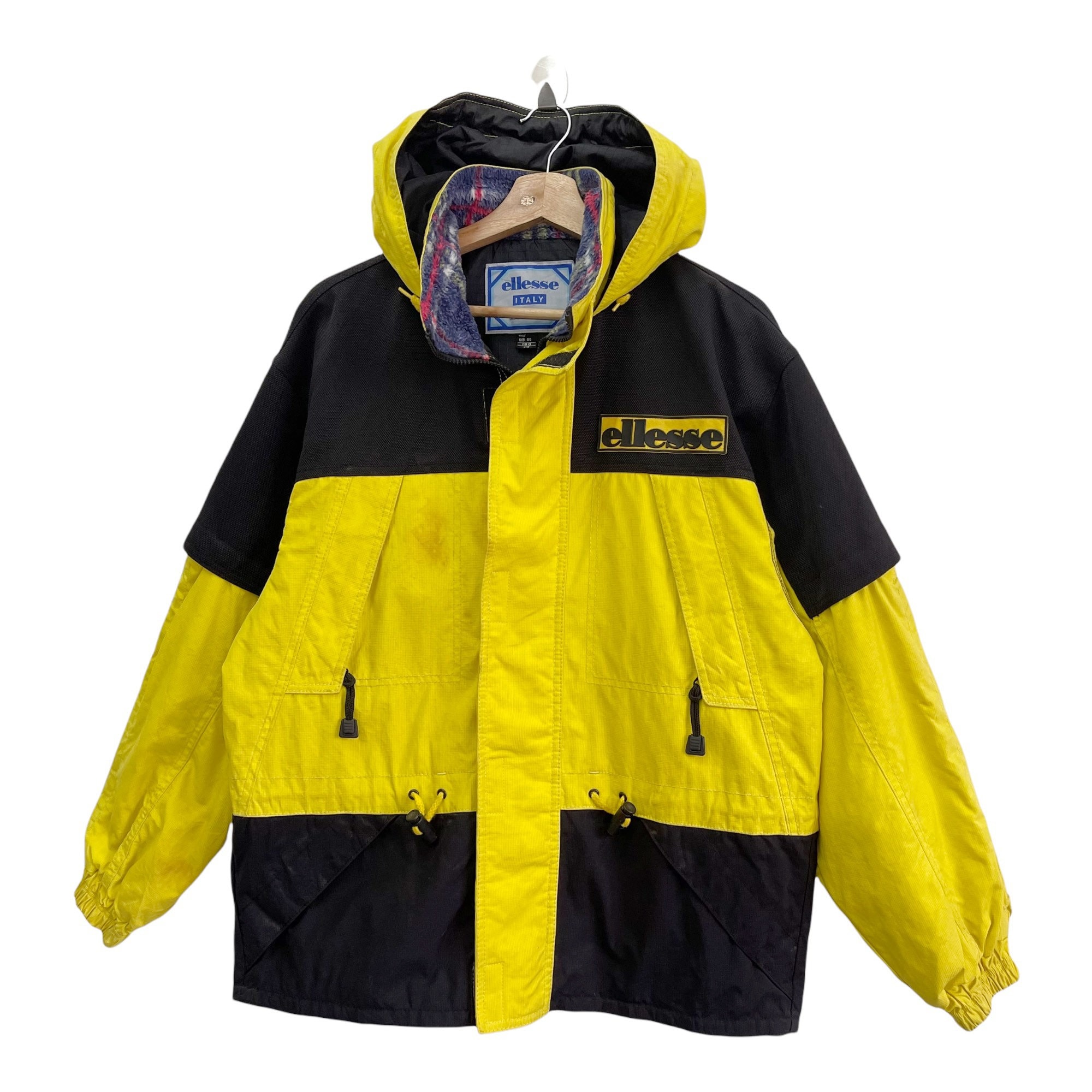 Ellesse yellow fur jacket cheap