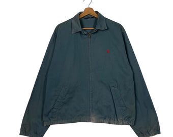 PICK!! Vintage 90s Polo Ralph Lauren Harrington Small Pony Zipper Jacket Ralph Lauren Small Logo Harrington Jacket Size M